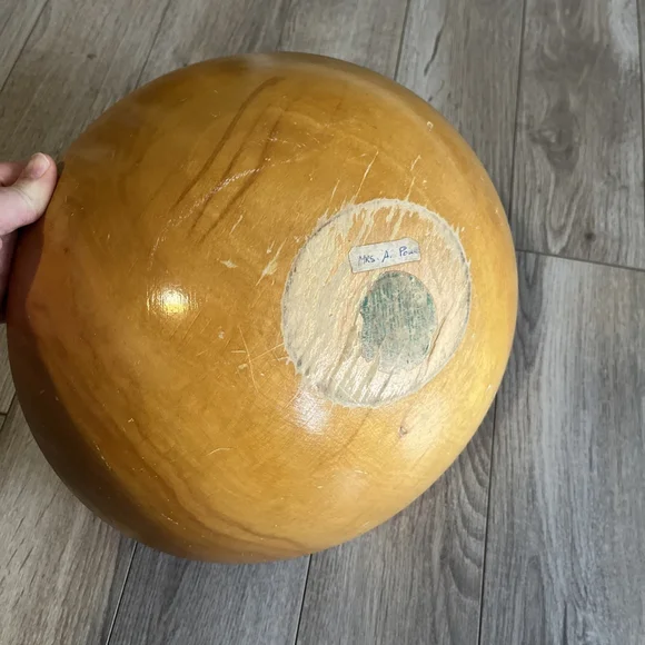 Vintage Farmhouse Primitive Wooden Dough Butter Bowl 12” Rustic Decor Blonde - Picture 4 of 7